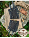 Bracelets Montaraz vikings en cuir noir