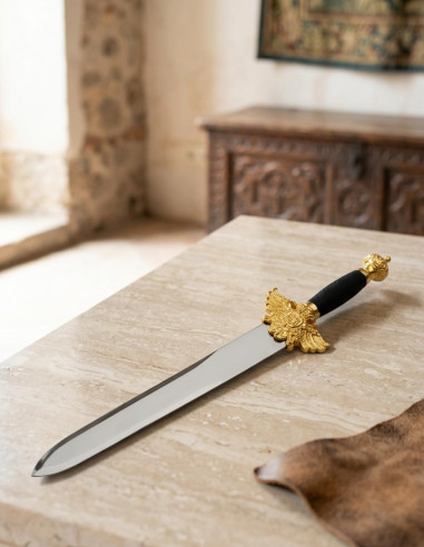 Poignard médiéval Tolède modèle Aigle, manche cordon