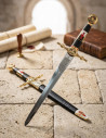 poignard templier décoré