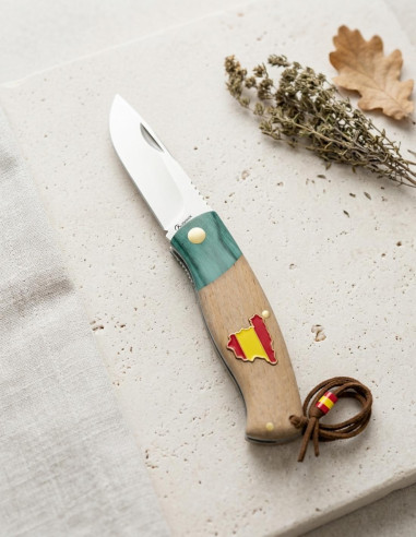 Couteau de camp Albainox stamina vert ESPAGNE