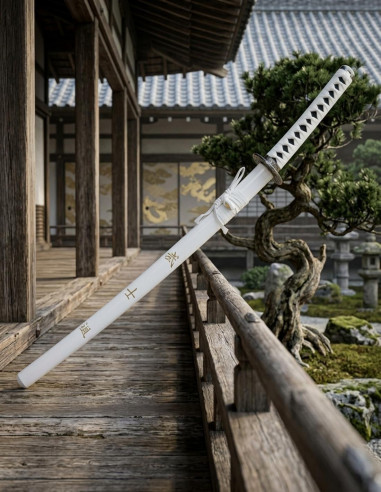 Wakizashi blanc Le Dernier Samouraï, 77 cm.