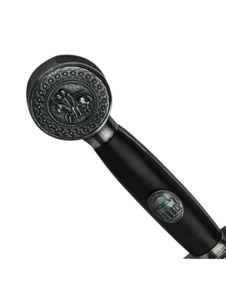 Épée templière rustique, décorée