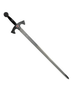 Épée templière rustique, décorée