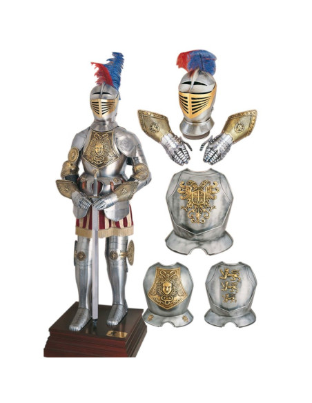 Cuirasse ciselée aux lions rampants