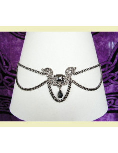 Diadème avec perles de cristal