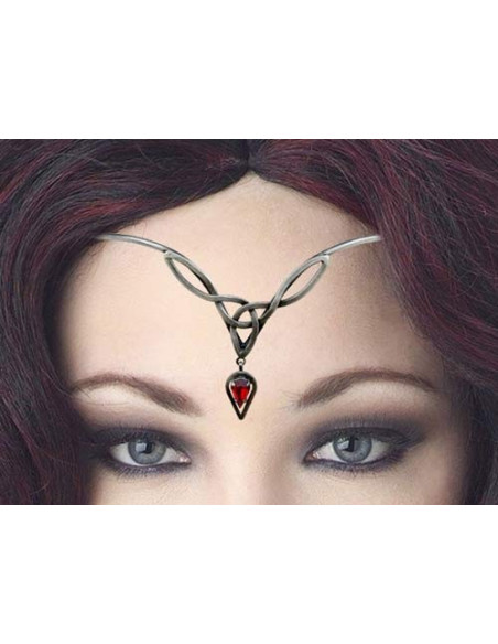 Diadème avec perles de cristal