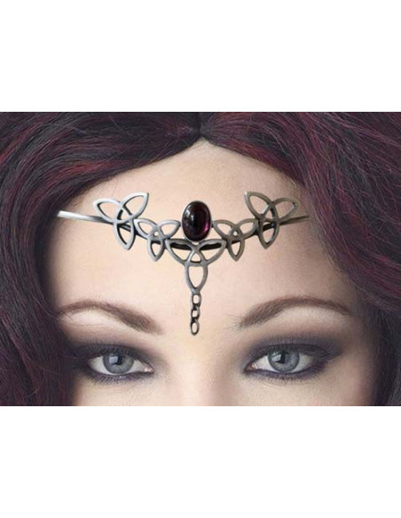 Diadème avec perles de cristal