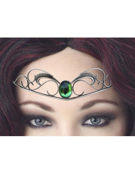 Diadème avec perles de cristal