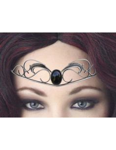 Diadème avec perles de cristal