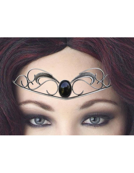 Diadème avec perles de cristal