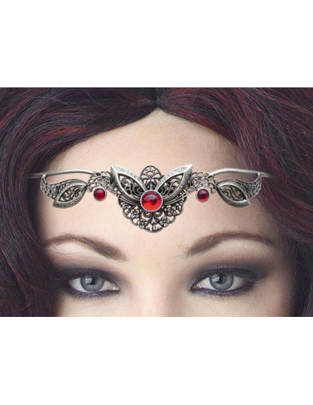 Diadème avec perles de cristal