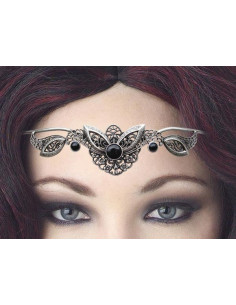 Diadème avec perles de cristal