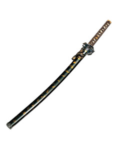 Fourreau de dragon Katana noir-or