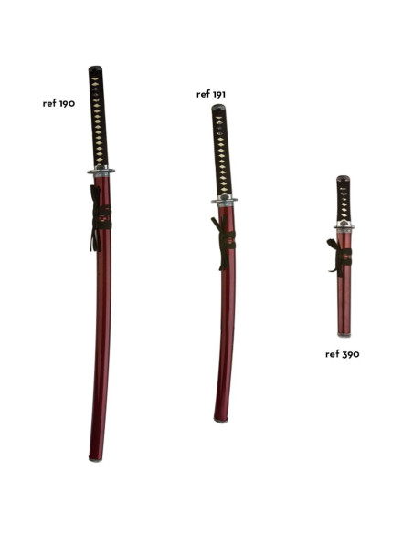 fourreau rouge wakizashi