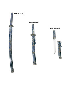 Wakizashi bleu-argent 2