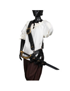 Sac à bandoulière pirate en cuir