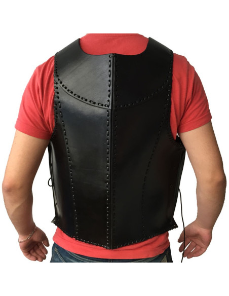 Armure médiévale en cuir noir