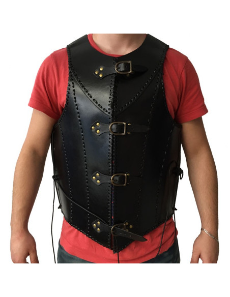 Armure médiévale en cuir noir