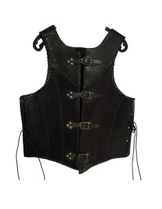 Armure médiévale en cuir noir