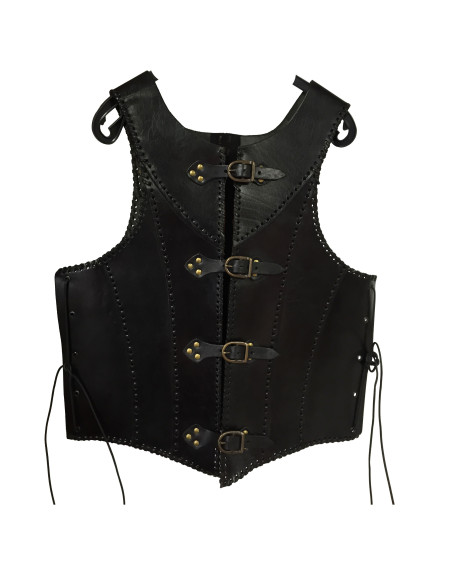 Armure médiévale en cuir noir