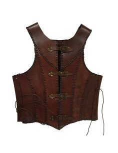 Armure médiévale en cuir marron