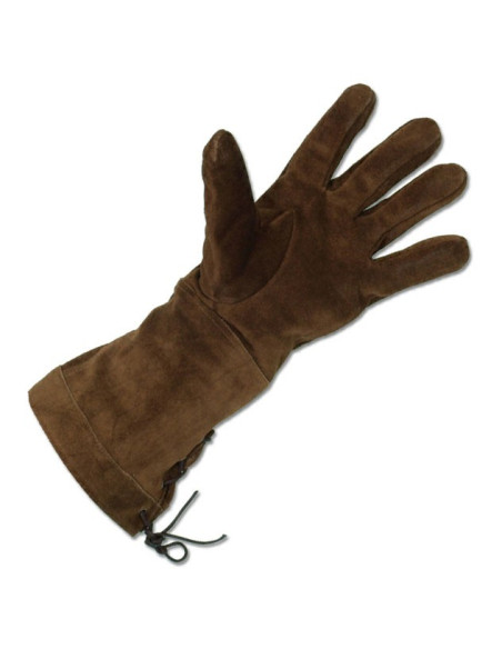 gants médiévaux marron