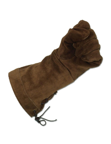 gants médiévaux marron