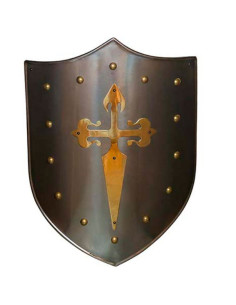 Bouclier de la croix de Santiago en laiton