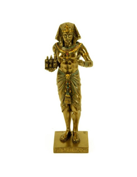 Egyptian figure pharaon avec triade
