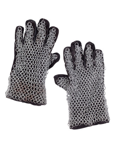 Gants en cotte de mailles galvanisés ⚔️ Boutique Épées