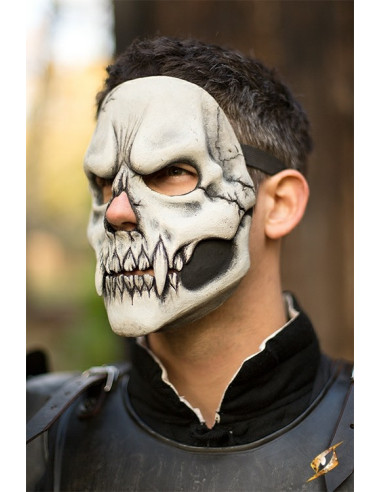 Masque tête de mort blanc réglable ⚔️ Boutique Épées
