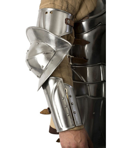 Brassards en cuir avec plaques de métal attelées ⚔️ Boutique Épées
