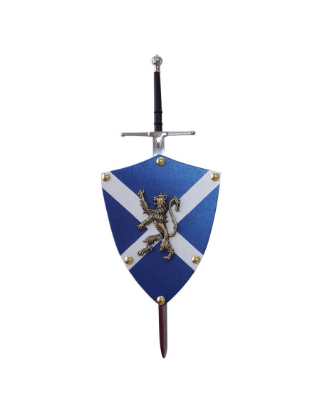 Mini-bouclier Lion rampant (11x14,5 cm.)