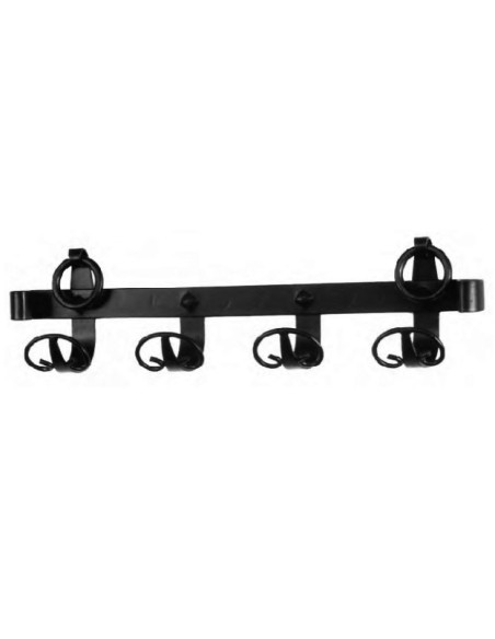 Cintre médiéval en fer forgé avec 4 crochets