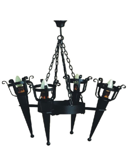 Lampe de forge 4 torches (86x80 cms.)