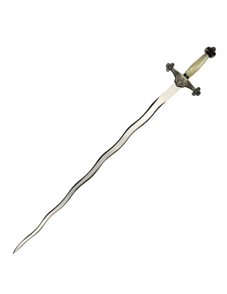 Épée maçonnique flamboyante en argent