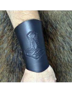 Bracelet cuir marteau de Thor