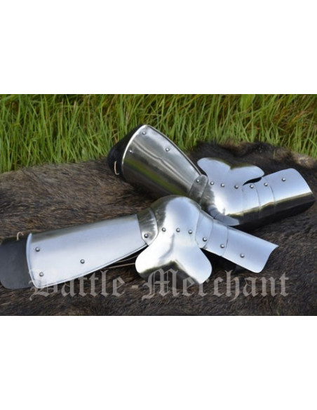 Jambes de protection pour armure médiévale