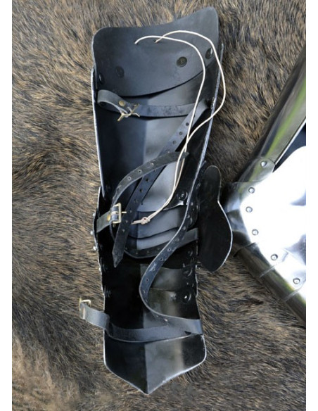 Jambes de protection pour armure médiévale