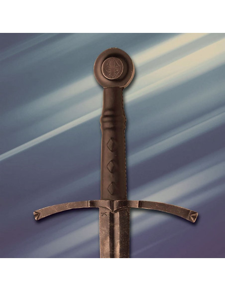 Main d'Azincourt et demi-épée de combat, tranchante