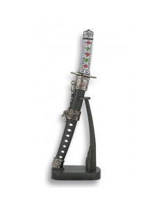 Miniature Katana avec support, 12 cm.