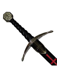 Épée templière avec fourreau 2