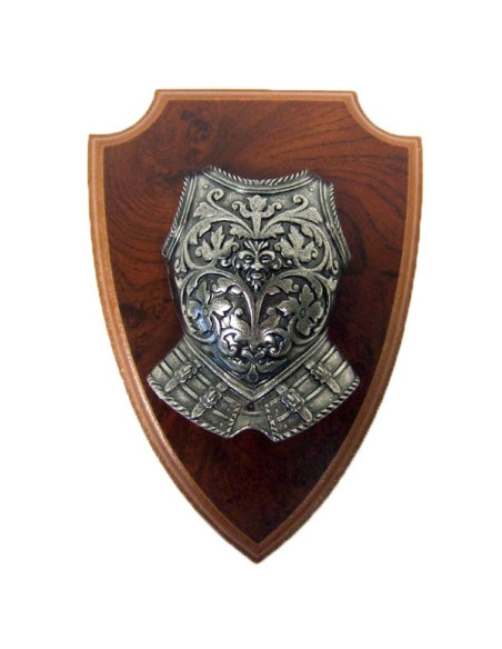 Panoplie avec cuirasse et 2 épées