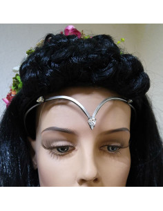 Diadème avec perles de cristal