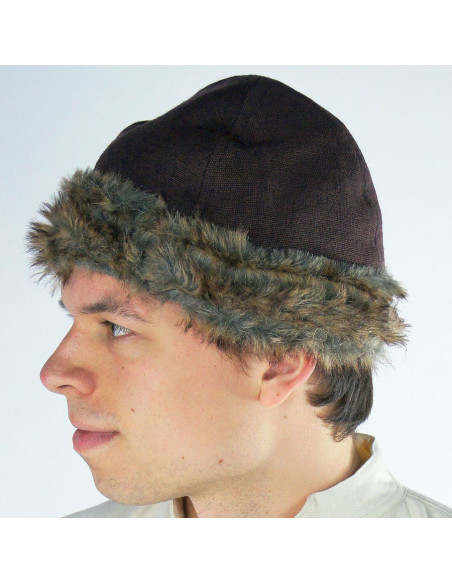 Chapeau viking cuir Ulf