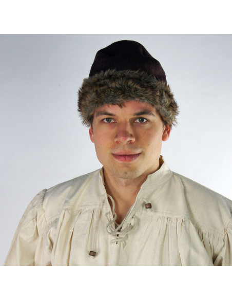 Chapeau viking cuir Ulf