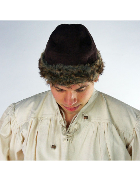 Chapeau viking cuir Ulf