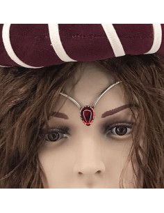 Diadème avec perles de cristal