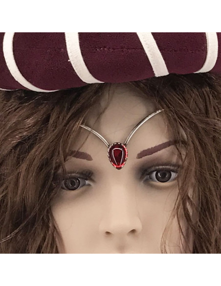 Diadème avec perles de cristal