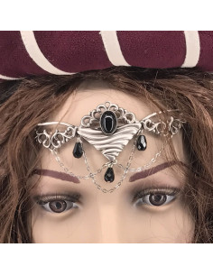 Diadème avec perles de cristal